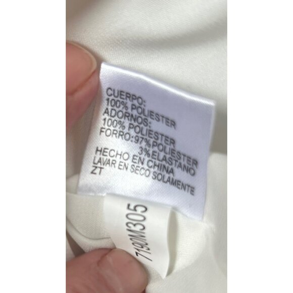 Antonio Melani Sz 8 Floral Lace Dress White Multicolor Easter Quality Made - Picture 9 of 9